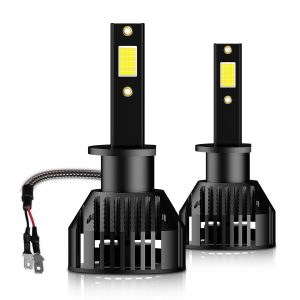 (2 Bulbs)3-IB H1 Automotive Headlight LED Bulbs, DOB LED Chips 24W 4800LM 9-16V IP65
