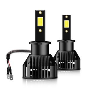 (2 Bulbs)3-IB H3 Automotive Headlight LED Bulbs,  DOB LED Chips 24W 4800LM 9-16V IP65
