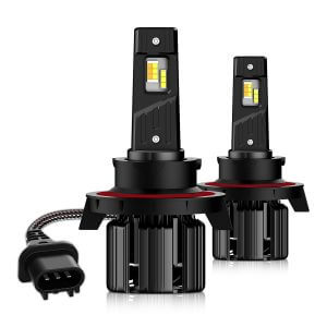 (2 Bulbs)V3 H13 Automotive Headlight LED Bulbs, CSP LED Chips 24W 5300LM 9-16V IP65