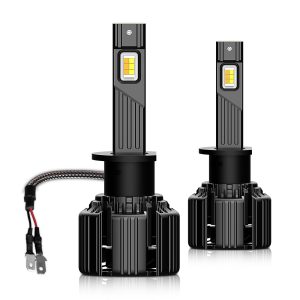 (2 Bulbs)V3 H1 Automotive Headlight LED Bulbs,  CSP LED Chips 24W 5300LM 9-16V IP65