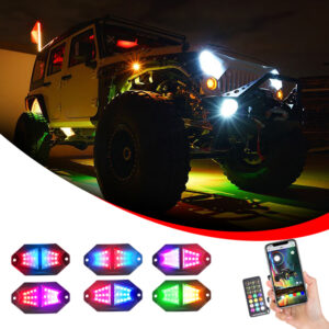 (1 SET)R6 LED ROCK LIGHTS 6 PODS LIGHTS