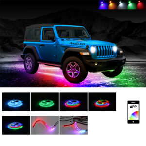 (1 Kit) LED RGB under glow light soft strip 6 strips APP control